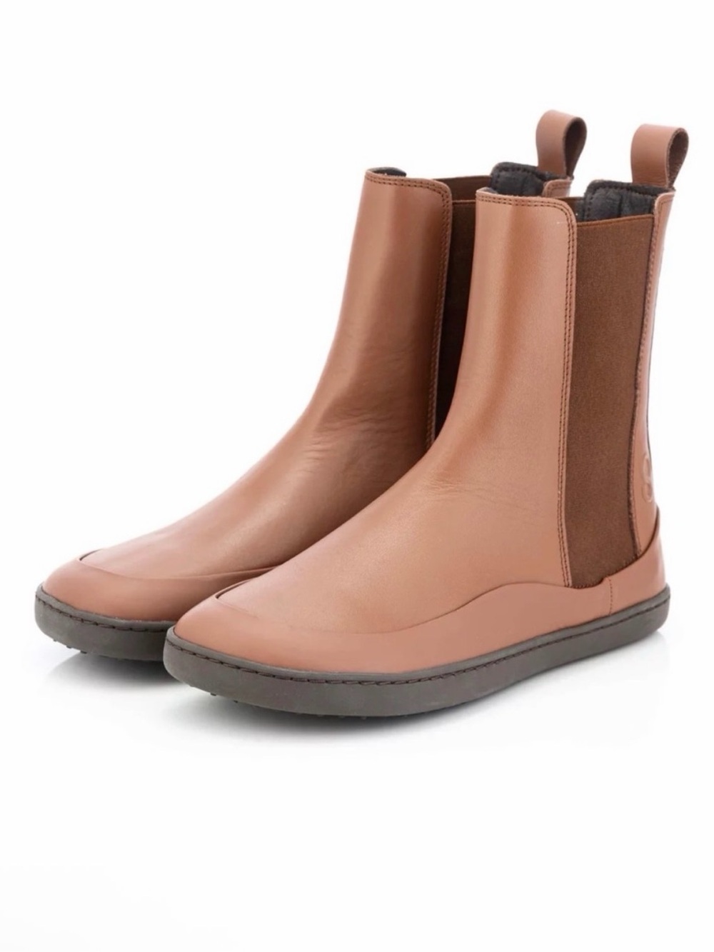 Shapen Women's Barefoot Brown Leather Boots — Classic Chelsea-Style
